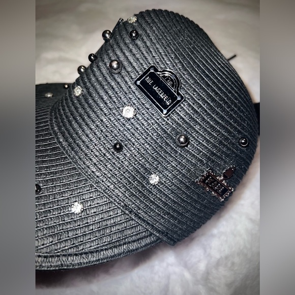 Karl Lagerfeld Textured Cap with Embellishments - Picture 3 of 6